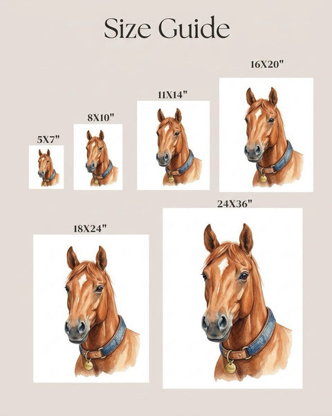 Custom Horse Portrait - PetPortraitsWorld