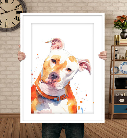Dog Portrait Colorful Pet Portrait - PetPortraitsWorld
