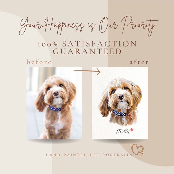 Dog Portrait Colorful Pet Portrait - PetPortraitsWorld