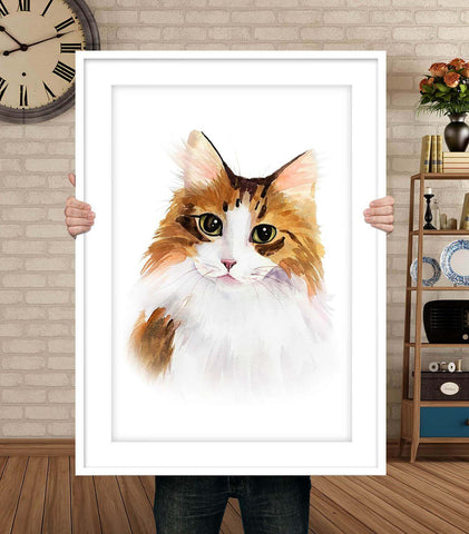 Custom Cat portrait Personalized Cat - PetPortraitsWorld