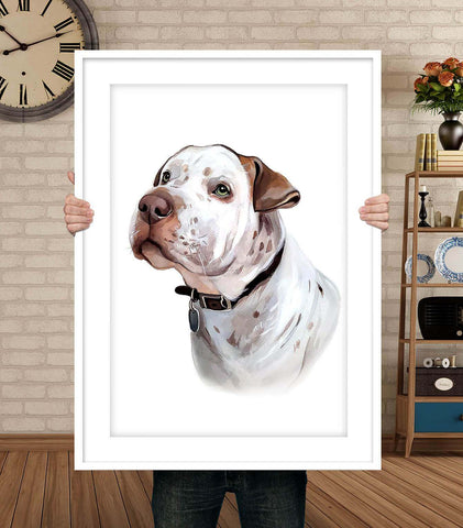 Custom PET painting Dog Portrait Watercolor pet portrait - PetPortraitsWorld