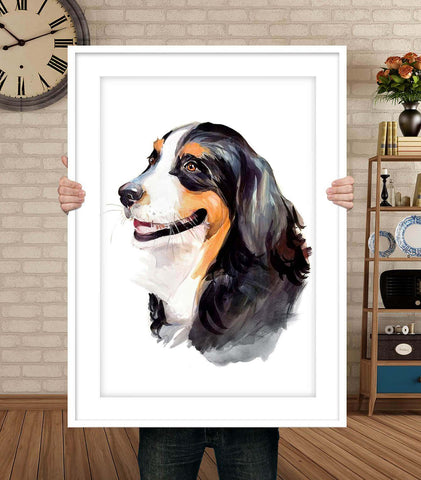 Pet Portrait Custom Dog Portrait Watercolor Pet - PetPortraitsWorld