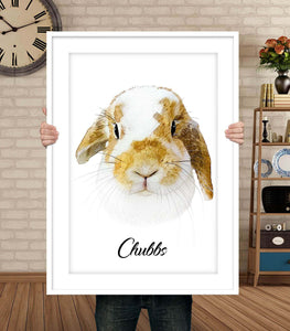 Pet Rabbit Custom Rabbit Portrait - PetPortraitsWorld